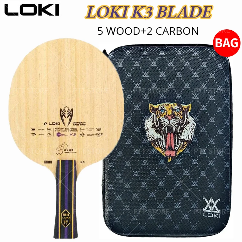 Table Tennis Kit Bag - Origineel LOKI Kirin K3 Tafeltennisbat 5