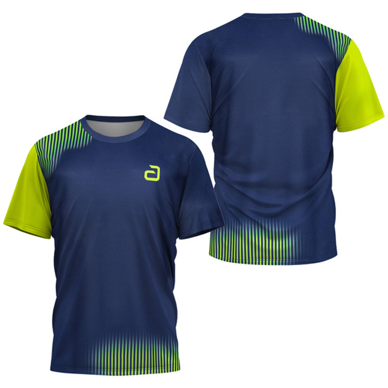 Table Tennis Xu Xin - Heren Tafeltennis T-shirt Onderstroompatroon Heren Zomer