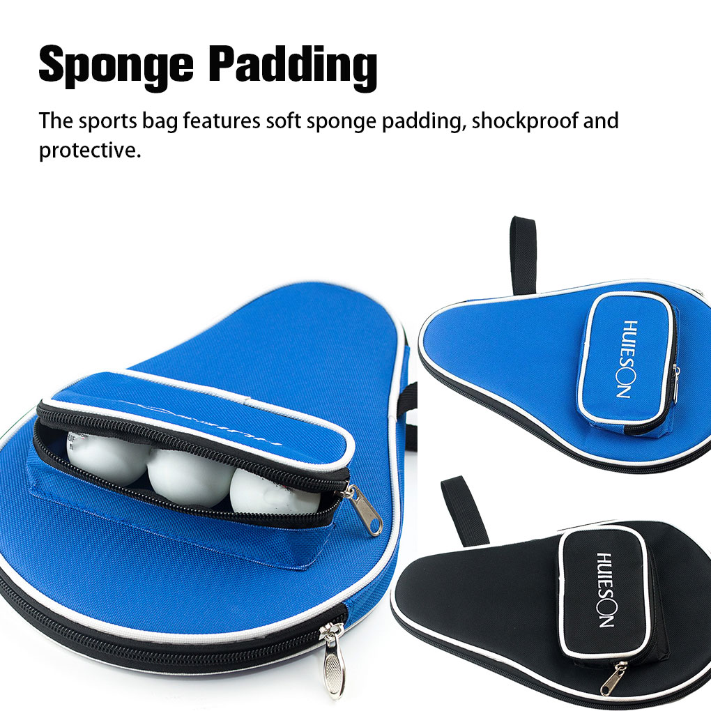 Table Tennis Kit Bag - Zwart/blauw Enkele Tafeltennis Racket Bat Bag
