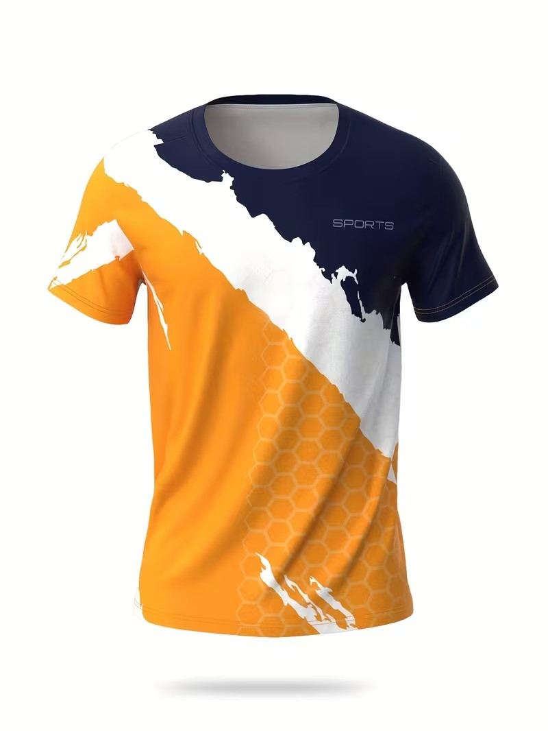 Table Tennis Outfit - Heren sport-T-shirt met korte mouwen, sneldrogend,