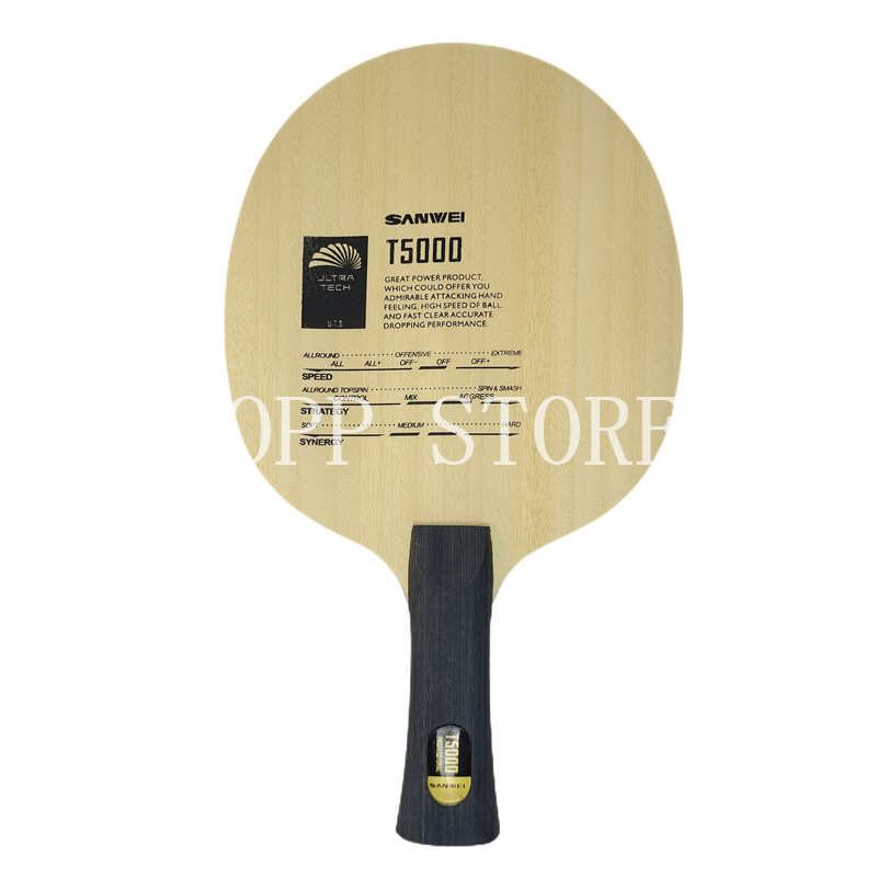 Originele SANWEI T5000 CARBON  - Table Tennis Custom Bat recensie en prijs