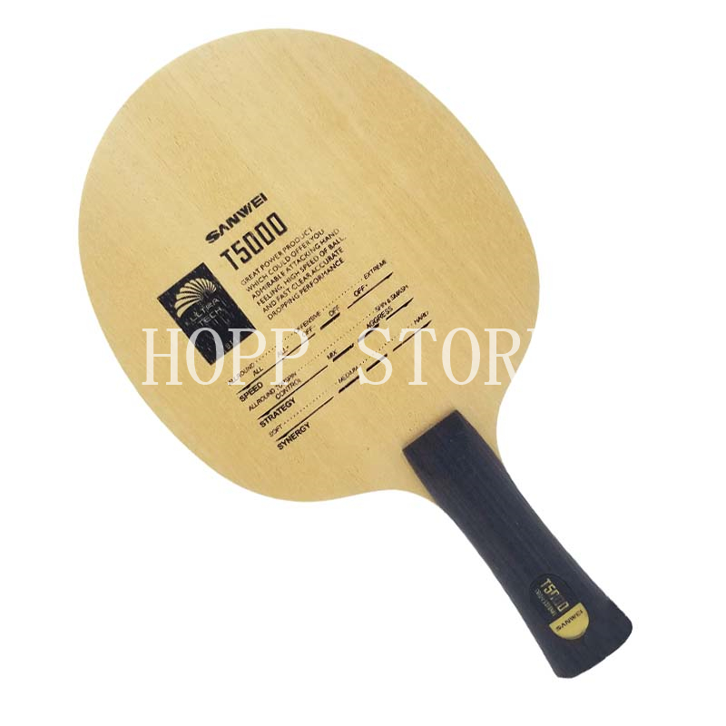 Originele SANWEI T5000 CARBON  - Table Tennis Custom Bat recensie en prijs