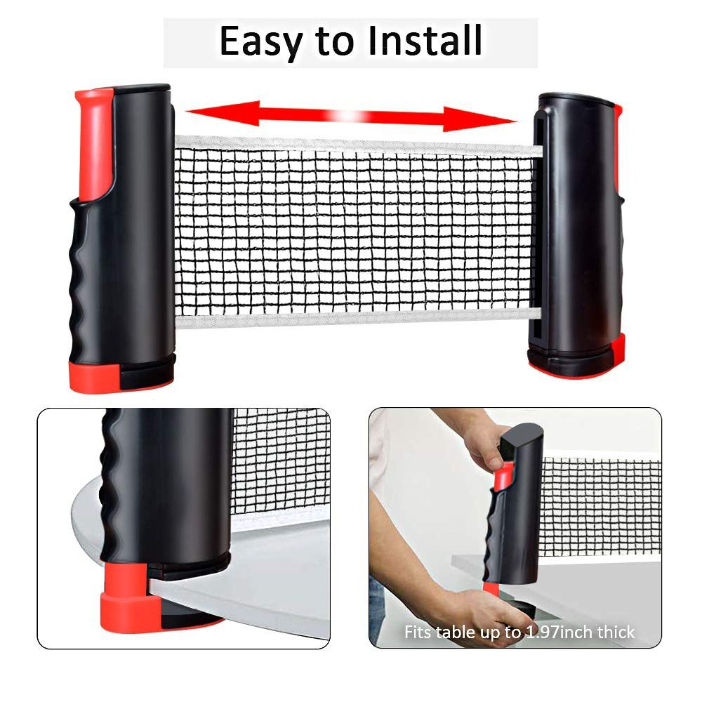 Intrekbaar pingpongnet met fra - Table Tennis Kit Bag recensie en prijs
