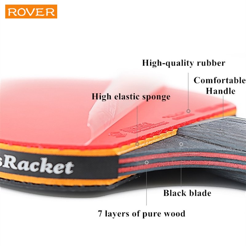 6 Ster Tafeltennis Racket 2 St - Table Tennis Kit Bag recensie en prijs